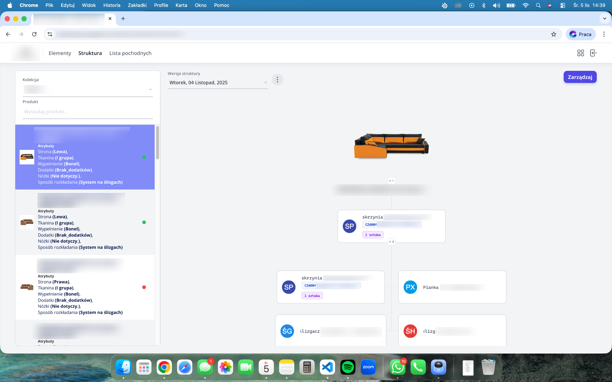 Podgląd projektu na laptopie
