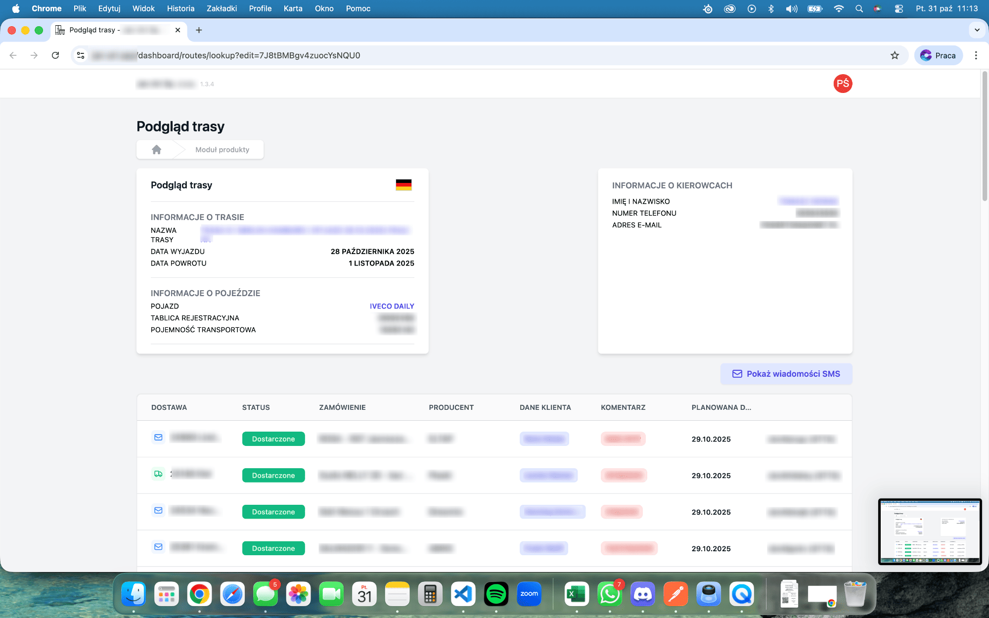 Podgląd projektu na laptopie